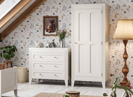 Commode 3 tiroirs milenne Blanc+Gris 5 - vertbaudet enfant 