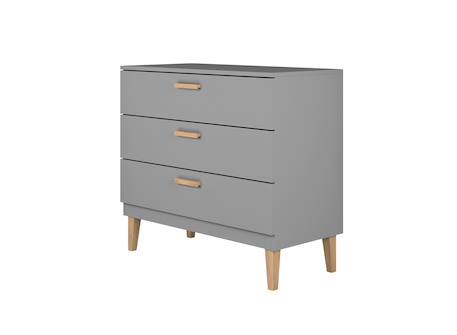 Commode 3 tiroirs dream Blanc & chêne+Gris & chêne 8 - vertbaudet enfant 