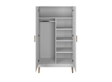 Armoire 2 portes dream Blanc & chêne+Gris & chêne 4 - vertbaudet enfant 