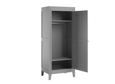 Armoire 1 porte milenne Blanc+Gris 6 - vertbaudet enfant 
