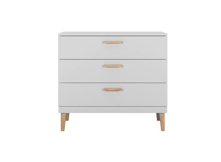 Commode 3 tiroirs dream Blanc & chêne+Gris & chêne 2 - vertbaudet enfant 