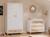 Armoire 2 portes 1 tiroir cannage rotin nami Blanc 2 - vertbaudet enfant 