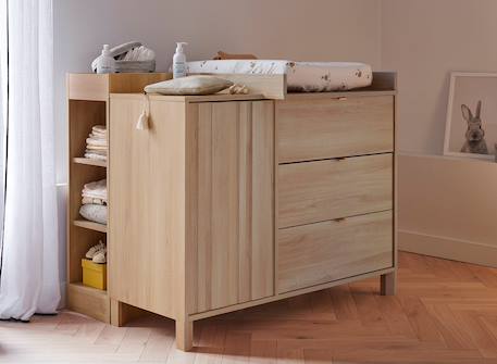Commode 3 tiroirs 1 porte julia Chêne 2 - vertbaudet enfant 