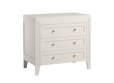 Commode 3 tiroirs milenne Blanc+Gris 2 - vertbaudet enfant 