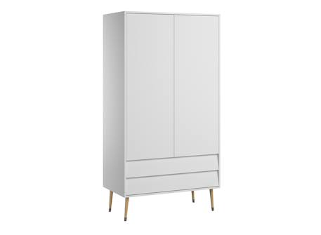 Armoire 2 portes 2 tiroirs bosque Blanc+Chêne vintage 1 - vertbaudet enfant 