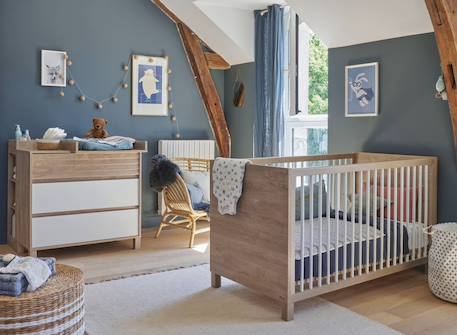 Lit bébé évolutif 70x140 nino Chêne & blanc 4 - vertbaudet enfant 