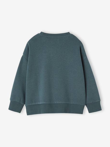 Lot 2 Sweats Unis Manches Longues Garçon vert d'eau 2 - vertbaudet enfant 