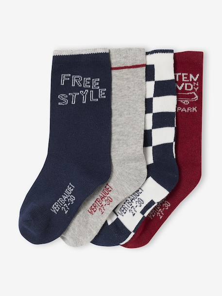 Lot de 4 paires de chaussettes 'Skate' garçon Assorties 1 - vertbaudet enfant 