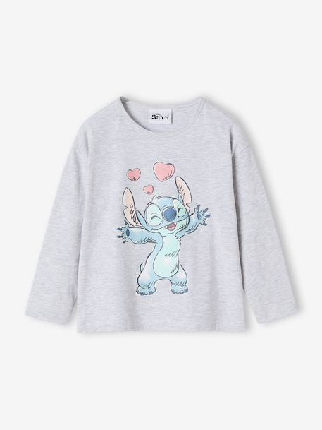 T-shirt manches longues Disney Lilo & Stitch gris chiné 1 - vertbaudet enfant 