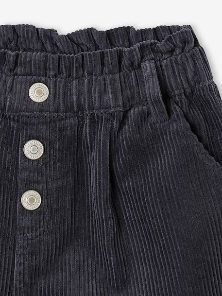 Short en velours forme paperbag fille bleu canard+cannelle+gris+mauve+vieux rose 9 - vertbaudet enfant 