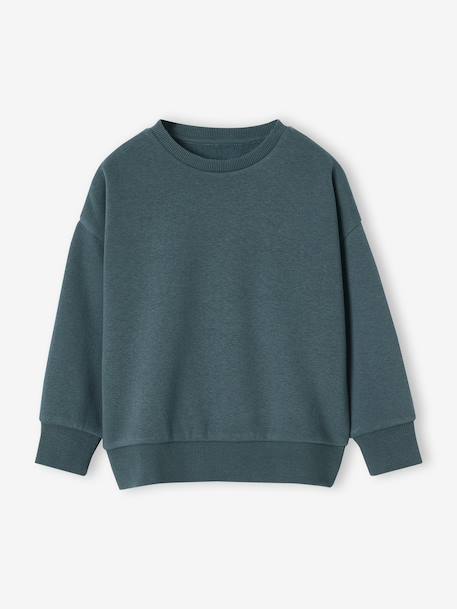 Lot 2 Sweats Unis Manches Longues Garçon vert d'eau 4 - vertbaudet enfant 
