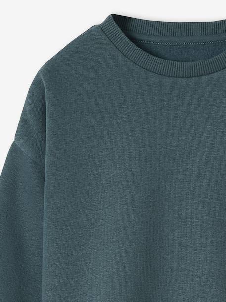 Lot 2 Sweats Unis Manches Longues Garçon vert d'eau 3 - vertbaudet enfant 