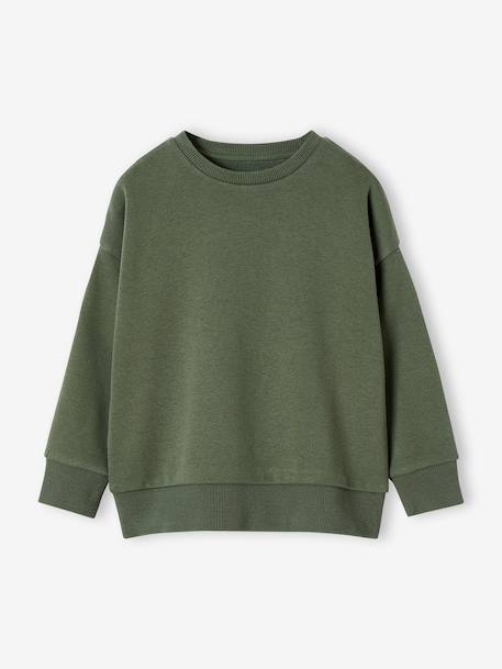 Lot 2 Sweats Unis Manches Longues Garçon vert d'eau 5 - vertbaudet enfant 