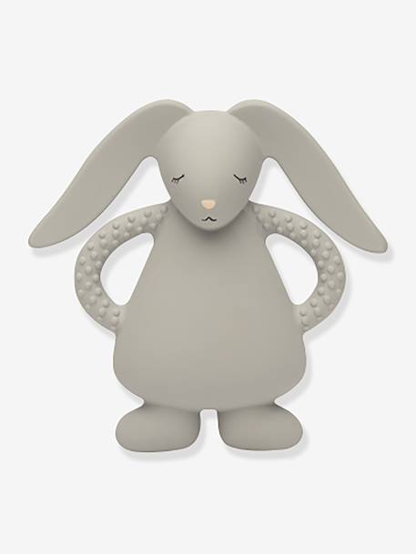 Lapin de dentition en caoutchouc naturel gris 1 - vertbaudet enfant 