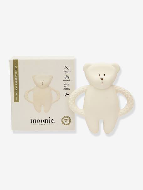 Ourson de dentition en caoutchouc naturel blanc+marron 2 - vertbaudet enfant 
