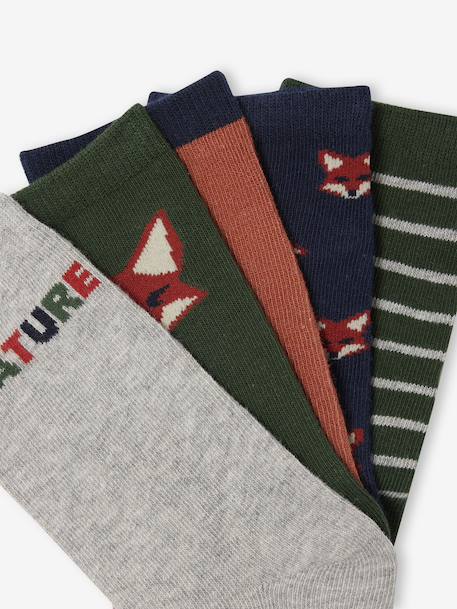 Lot de 5 paires de chaussettes « renard » garçon Assorties 2 - vertbaudet enfant 