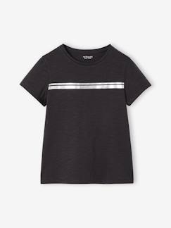 T-shirt de sport Basics fille rayures irisées placées  - vertbaudet enfant