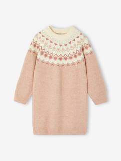 Robe jacquard en tricot fille  - vertbaudet enfant