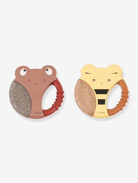 Lot de 2 anneaux de dentition rafraichissant animaux FILABABBA gris+vert 5 - vertbaudet enfant 