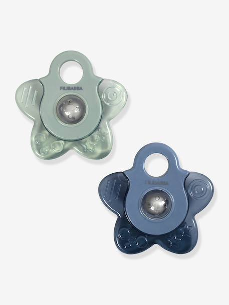 Lot de 2 anneaux de dentition rafraichissant étoile FILABABBA bleu+rose 4 - vertbaudet enfant 
