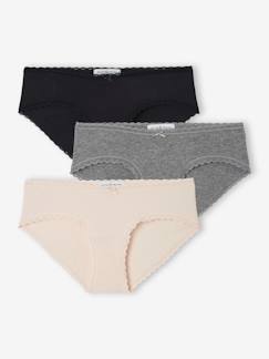 Vêtements de grossesse-Lingerie-Culotte, shorty-Lot de 3 shorties de grossesse en coton bio ENVIE DE FRAISE