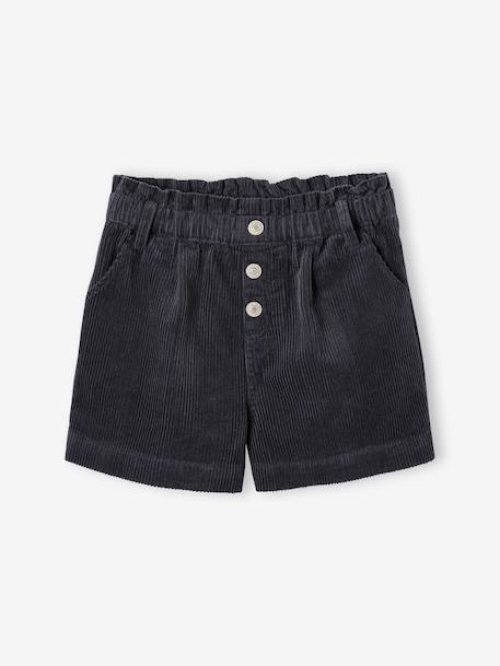 Short en velours forme paperbag fille bleu canard+cannelle+gris+mauve+vieux rose 7 - vertbaudet enfant 