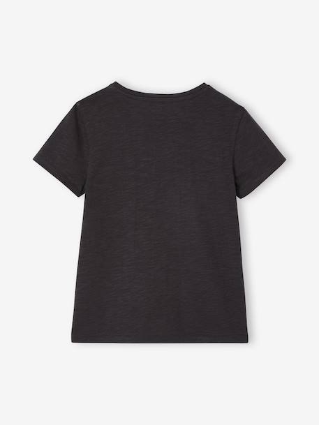 T-shirt de sport Basics fille rayures irisées placées anthracite+gris chiné 2 - vertbaudet enfant 