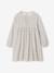 Robe en gaze de coton avec noeuds fantaisie fille écru+olive 1 - vertbaudet enfant 