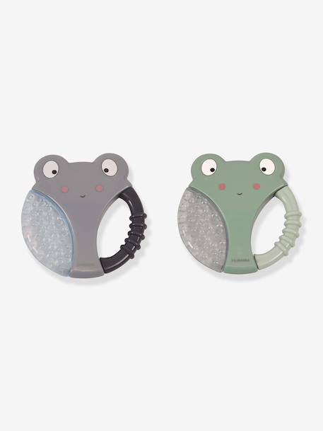 Lot de 2 anneaux de dentition rafraichissant animaux FILABABBA gris+vert 2 - vertbaudet enfant 