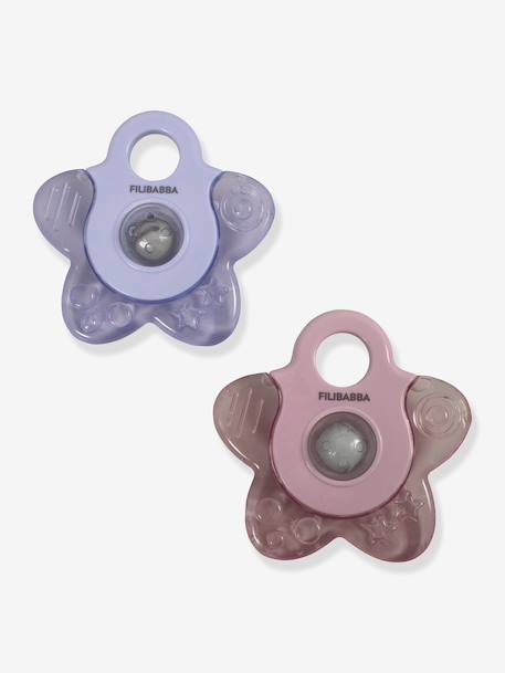 Lot de 2 anneaux de dentition rafraichissant étoile FILABABBA bleu+rose 8 - vertbaudet enfant 