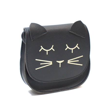 Sac bandoulière mina le chat Noir+Rose 4 - vertbaudet enfant 