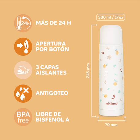 Thermos pour boisson valencia 500ml Blanc 5 - vertbaudet enfant 