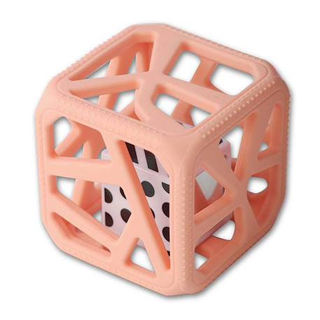 Hochet de dentition cube Rose 1 - vertbaudet enfant 