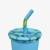 Gobelet en inox 296 ml avec couvercle à paille Bleu+Multi-coloured+Violet 3 - vertbaudet enfant 