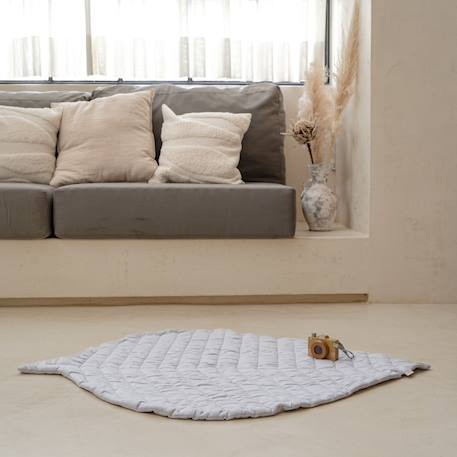 Tapis feuilles Gris+Rose 2 - vertbaudet enfant 