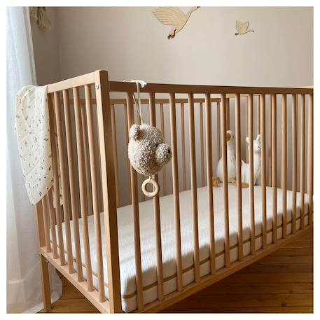 Matelas coton 60x120cm déhoussable à 360° Beige 5 - vertbaudet enfant 