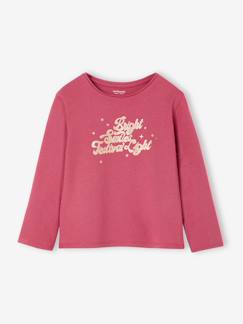 T-shirt fille imprimé manches longues   - vertbaudet enfant