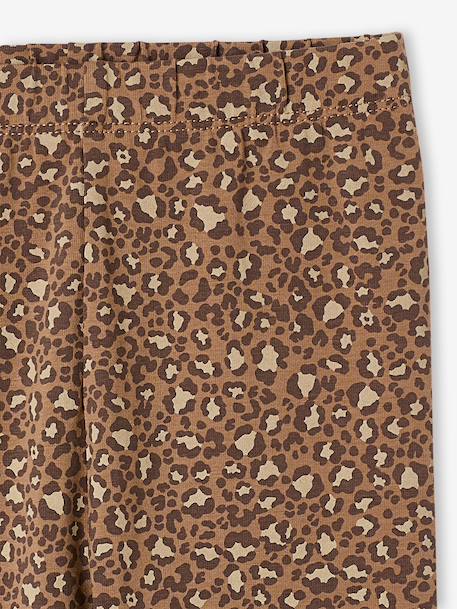 Lot de 2 leggings fille Basics indigo+kaki+marron imprimé+vert sauge 15 - vertbaudet enfant 