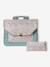 Cartable fille personnalisable + trousse imprimé fleuri Bergamotte vert sauge 1 - vertbaudet enfant 