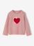 T-shirt fille animation coeur fille manches longues blush 1 - vertbaudet enfant 
