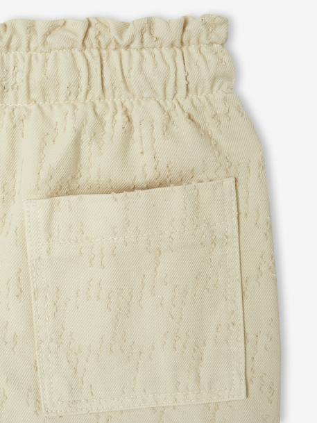 Pantalon fille large plumetis écru 5 - vertbaudet enfant 