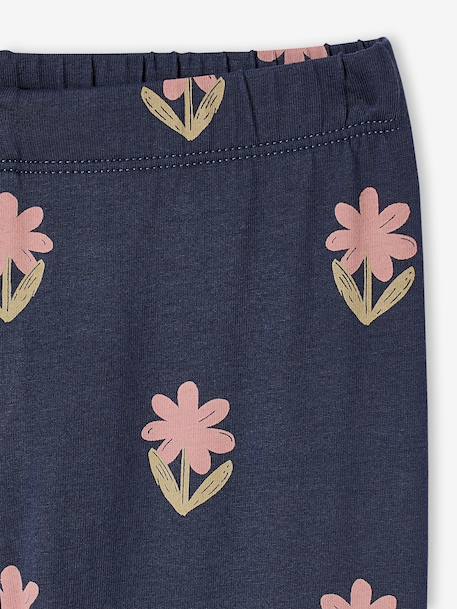 Lot de 2 leggings fille Basics beige+bleu nuit+bois de rose+gris foncé+indigo+kaki+vert sauge 12 - vertbaudet enfant 