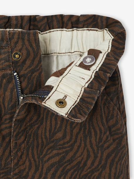 Pantalon fille large imprimé Fleurs multicolore+Léopard beige+vanille+Zébré chocolat 22 - vertbaudet enfant 