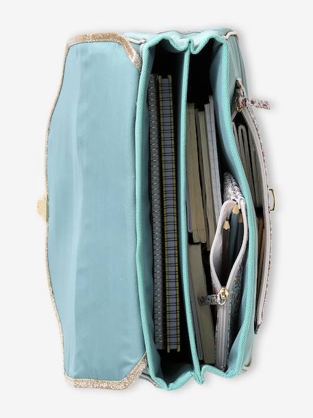 Cartable fille personnalisable + trousse imprimé fleuri Bergamotte vert sauge 5 - vertbaudet enfant 