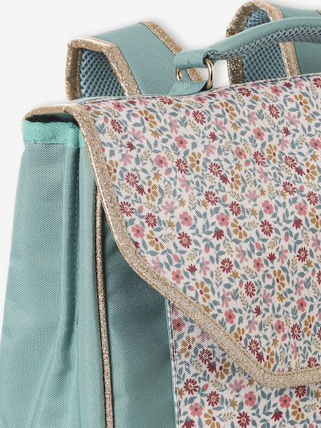 Cartable fille personnalisable + trousse imprimé fleuri Bergamotte vert sauge 3 - vertbaudet enfant 