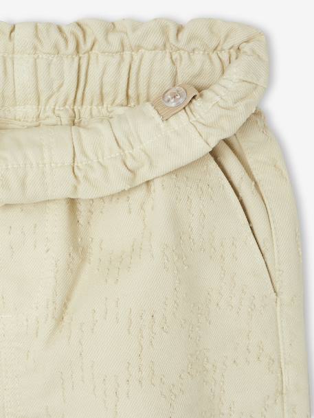 Pantalon fille large plumetis écru 3 - vertbaudet enfant 