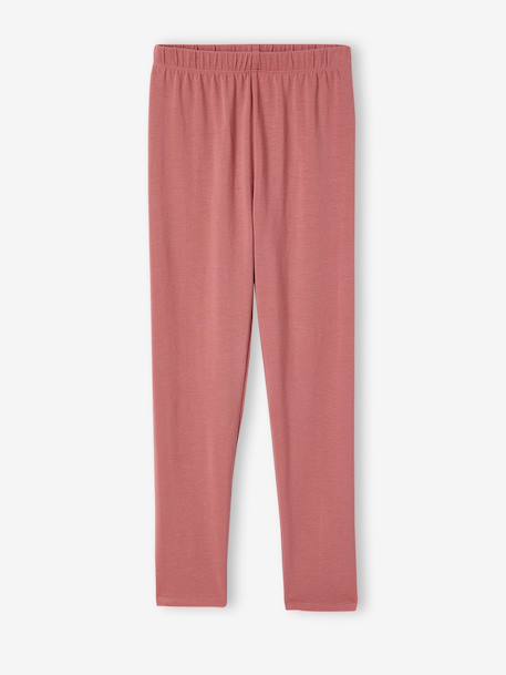 Lot de 2 leggings fille Basics beige+bleu nuit+bois de rose+gris foncé+indigo+kaki+vert sauge 10 - vertbaudet enfant 