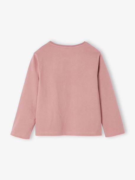 T-shirt fille animation coeur fille manches longues blush 2 - vertbaudet enfant 