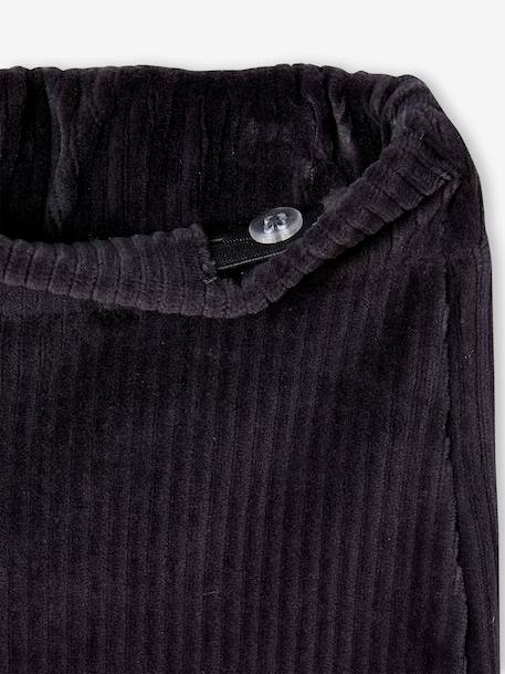 Pantalon fille large en velours anthracite+bleu grisé+blush+écru+kaki+marron+prune+rose 4 - vertbaudet enfant 