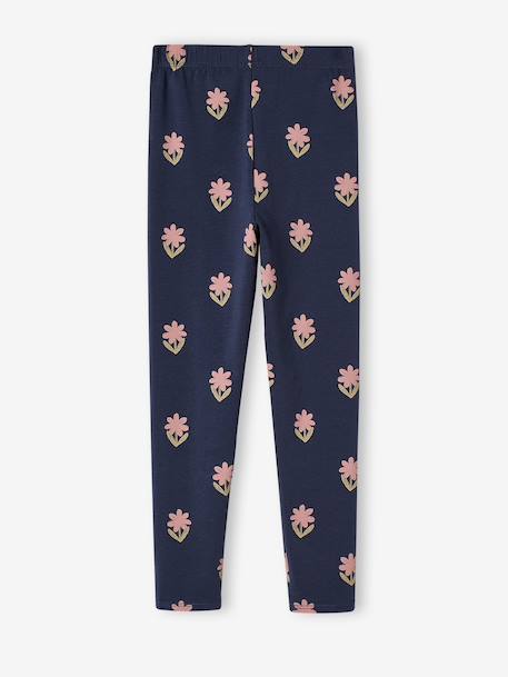 Lot de 2 leggings fille Basics beige+bleu nuit+bois de rose+gris foncé+indigo+kaki+vert sauge 11 - vertbaudet enfant 